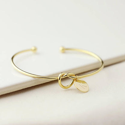 Knot Bracelet, Heart Knot Bracelet, Letter Bracelet